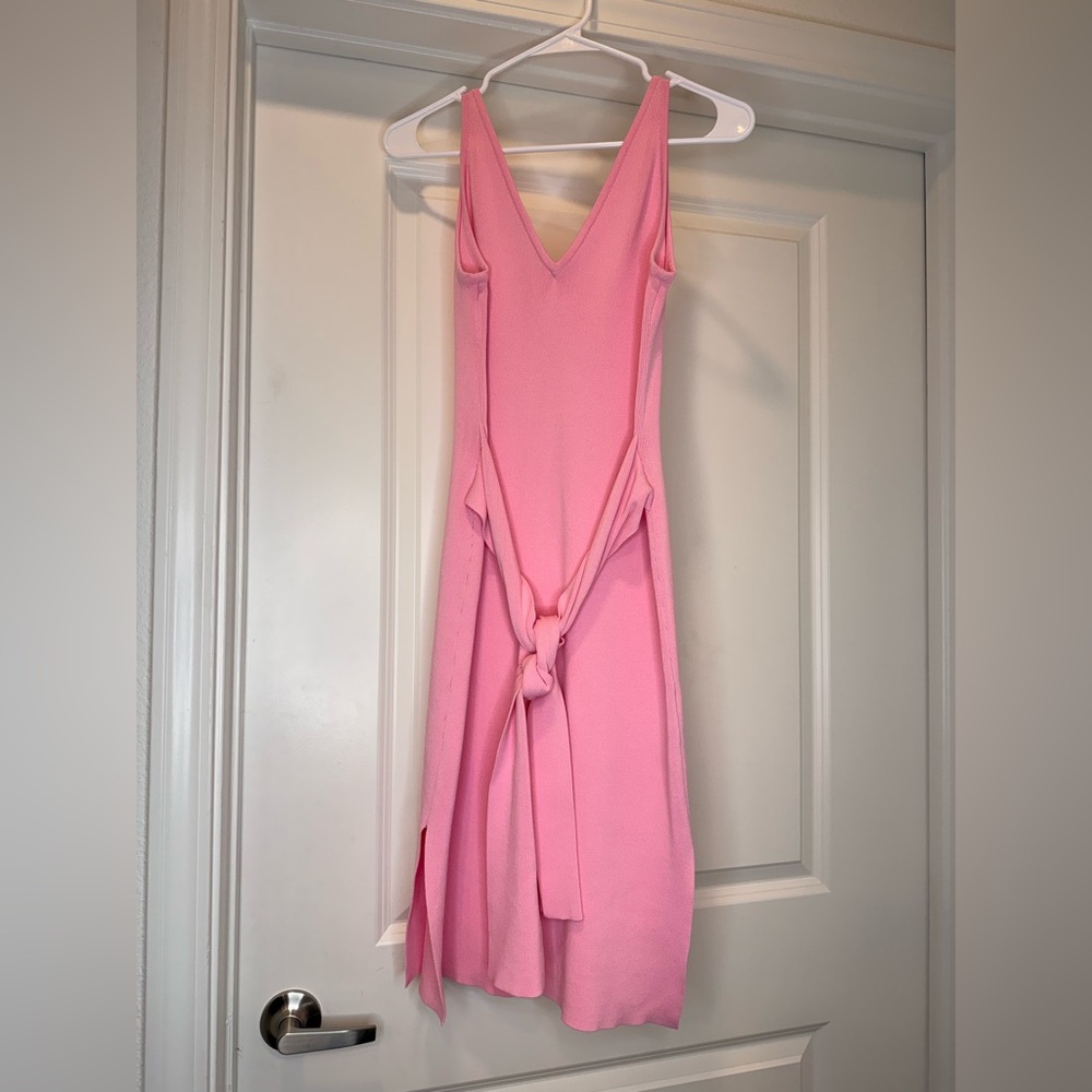 Pink Guess V-Neck Tie-Waist Women's Dress